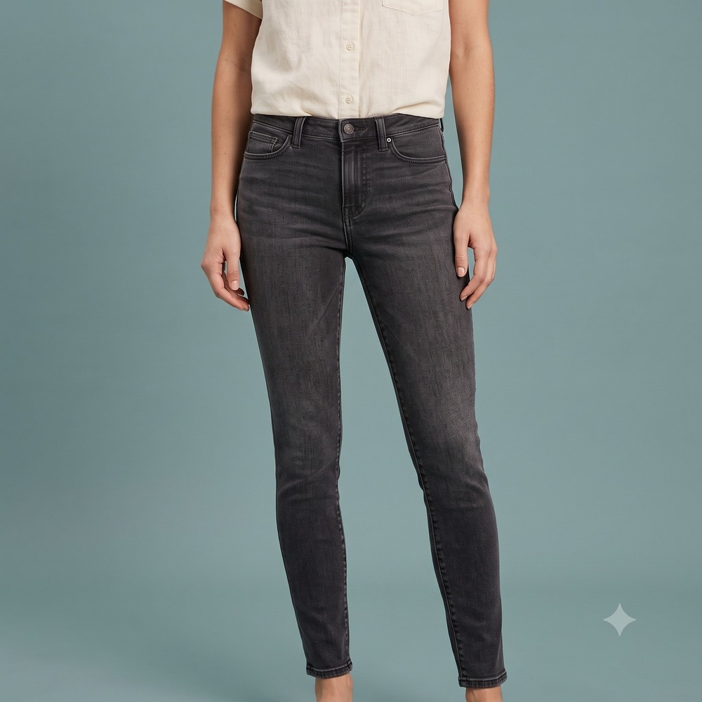 American Eagle Hi-Rise Jegging Washed Black Gray Jeans Women's Size 0 Reg EUC‎